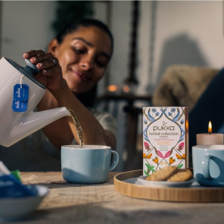 Organic Pukka Herbal Tea Collection - 20 Tea Bags | Caffeine-Free Herbal Infusion for Relaxation & Wellness | Perfect for Evening Tea, Meditation & Stress Relief