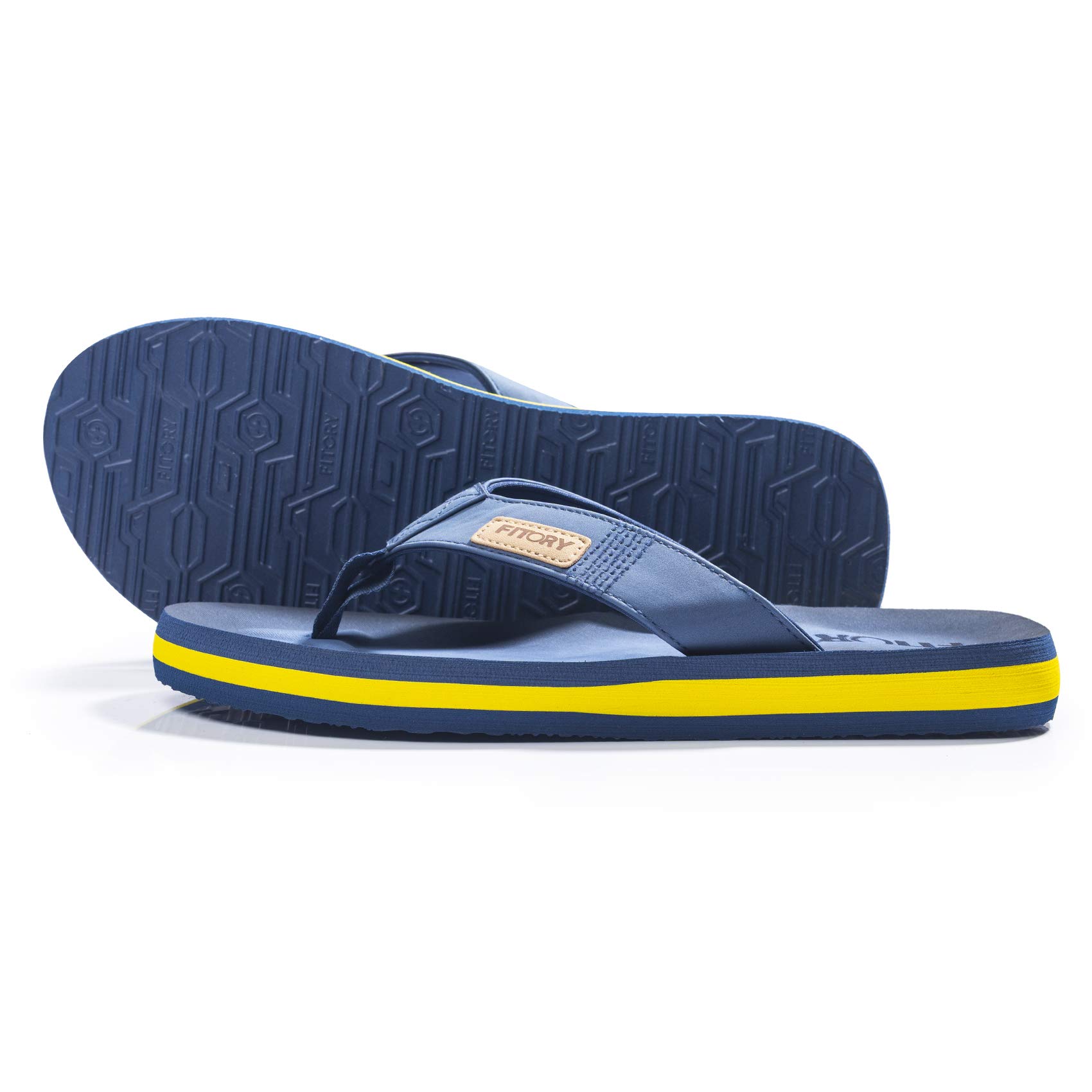 FITORY Men's Flip Flops - Comfortable Thong Sandals for Beach, Pool & Outdoor - Sizes 6-15 - Lightweight Summer Slippers for Walking, Travel & Vacation