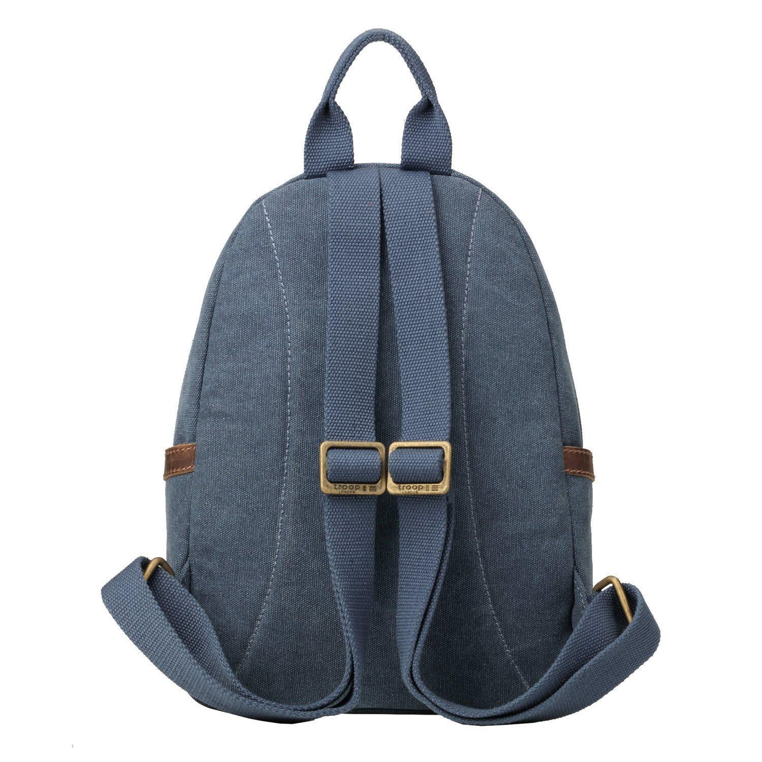 TRP0255 Troop London Classic Canvas Backpack Small - Durable School & Travel Backpack for Men & Women - Perfect for College, Commuting & Outdoor Adventures