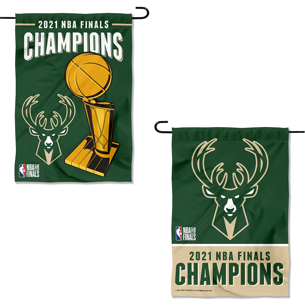 Milwaukee Bucks 2021 NBA Champions Double-Sided Garden Flag - Outdoor Sports Decor for Yard, Lawn & Game Day Celebrations