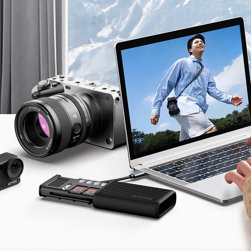 Ulanzi MCR 01 & MCR 02 High-Speed Multi-Card Reader for SD, Micro SD, CF - Perfect for Photographers, Videographers & Content Creators