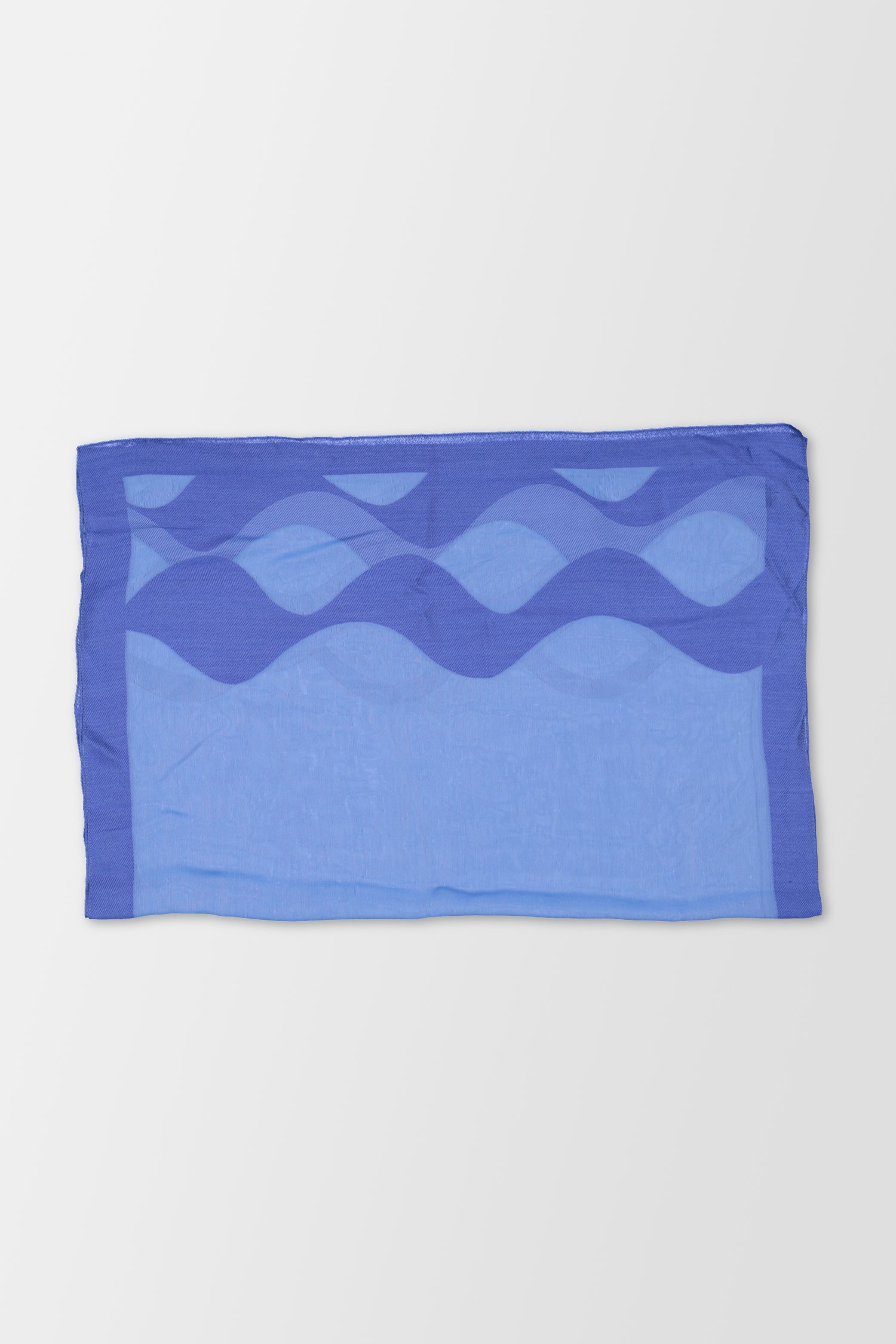Como Silks Blue Waves - Premium Silk Scarf for Women, Elegant Blue Wave Design, Lightweight & Soft - Perfect for Parties, Weddings & Special Occasions