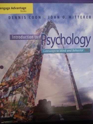 Cengage Advantage Books: Introduction to Psychology 13th Edition - Gateways to Mind and Behavior by Dennis Coon & John Mitterer | Cengage Learning | Perfect for College Students & Psychology Enthusiasts