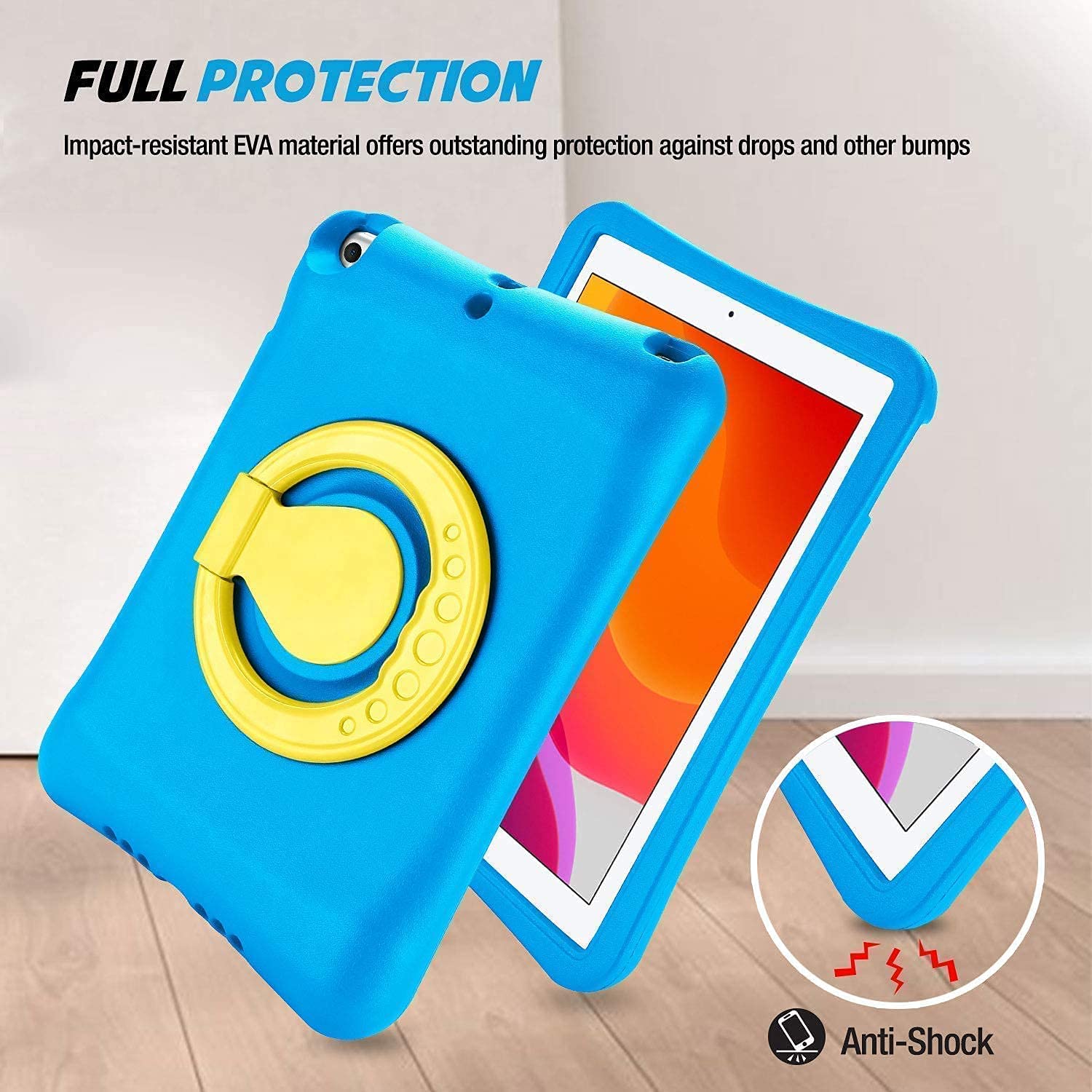ProCase Privacy Screen Protector & Blue Kids Friendly Cover for iPad 10.2