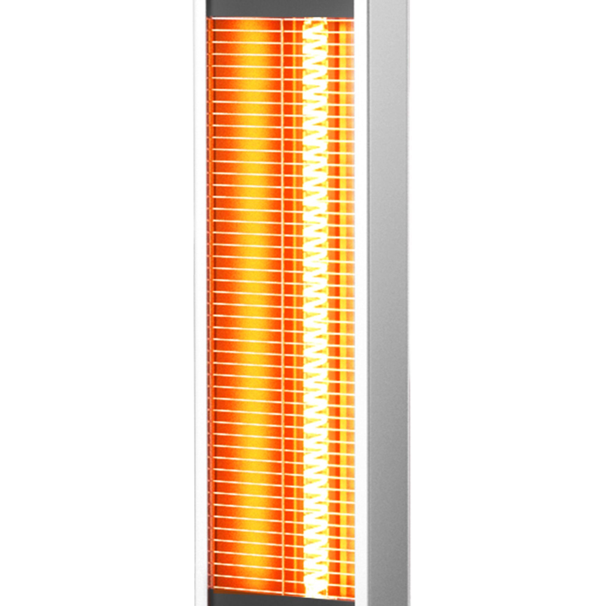 32H 1500W Portable Vertical Infrared Heater with Remote Control - Tip Over Protection & 24H Timer - Perfect for Bedroom, Office, and Indoor Heating