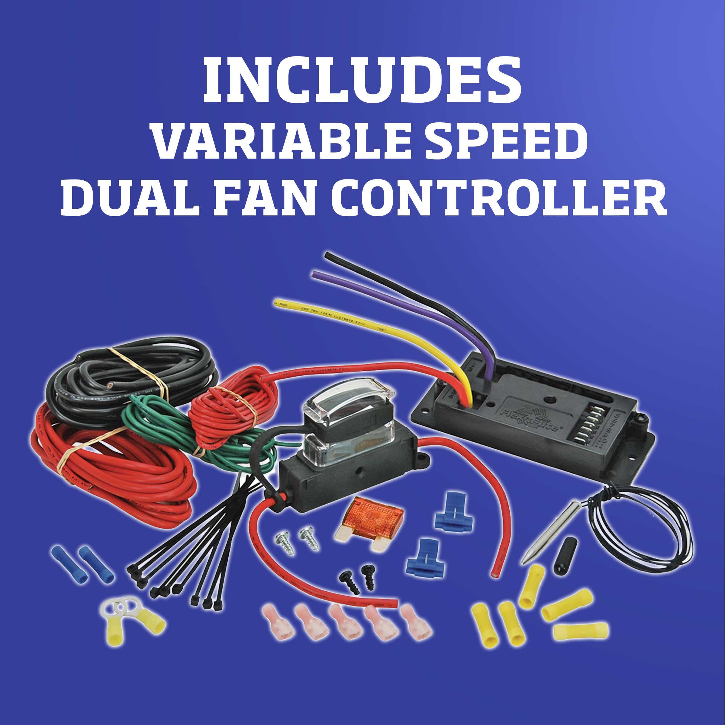 X-Treme Dual S-Blade 12-Inch Electric Fan - Reversible Pusher/Puller Design - 480 CFM High Airflow - Perfect for Cars, Trucks, Workshops & Home Cooling - Durable Auto Accessory for Year-Round Use