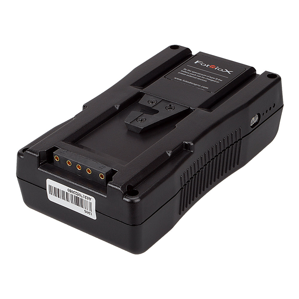 Fotodiox Dual Position 14.8V V Mount Battery Charger Kit with 2 Li-Ion Batteries - Power Supply Stand with XLR DC Output for Fotodiox Pro, FlapJack & Factor Series LED Lights - Perfect for Studio Lighting & On-Location Video Production