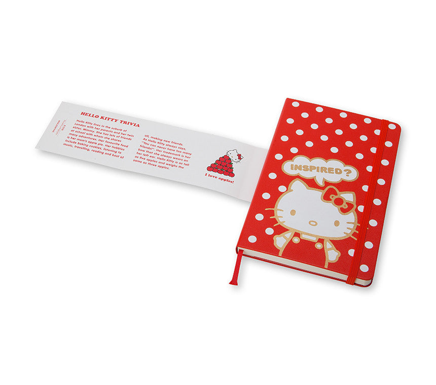 Moleskine Limited Edition Hello Kitty Notebook - 14cm Plain Pages for Journaling, Sketching & Note Taking - Cute Stationery Gift for Students & Professionals
