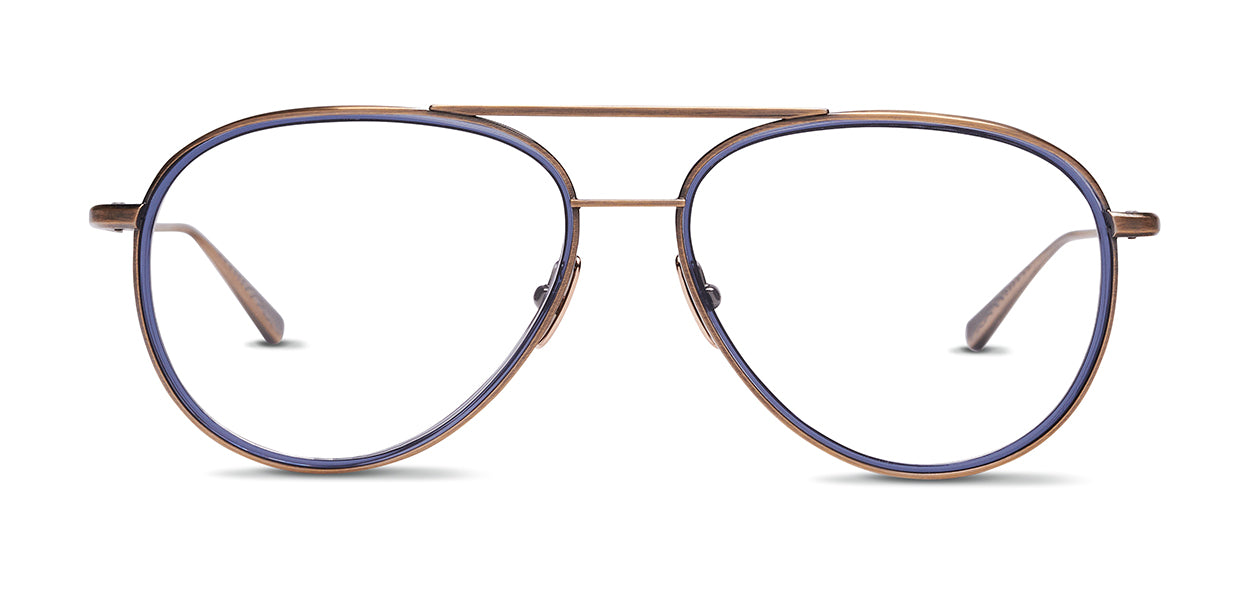 Columbia 56 RX Sunglasses - Antique Gold & Indigo Blue Frame - UV Protection Polarized Lenses for Outdoor Sports, Driving & Beach Activities