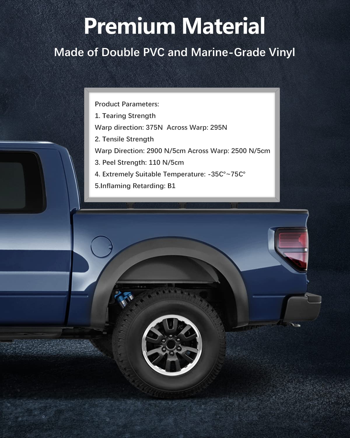Soft Tri-Fold Truck Bed Tonneau Cover for Nissan Frontier 2005-2019 Fleetside 5FT Bed | Black Waterproof Pickup Truck Bed Cover | Perfect for Hauling & Outdoor Adventures