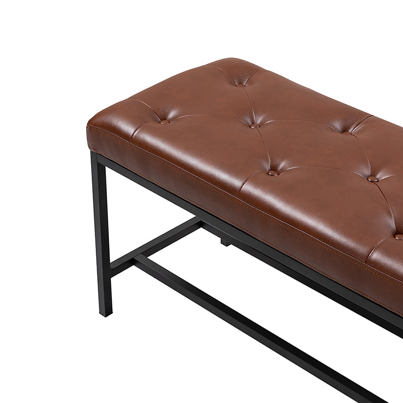 Johannes Upholstered Bench - Stylish Storage Ottoman with Tufted Cushion, Modern Entryway Bench for Bedroom, Living Room & Hallway - Perfect for Seating, Storage & Home Decor