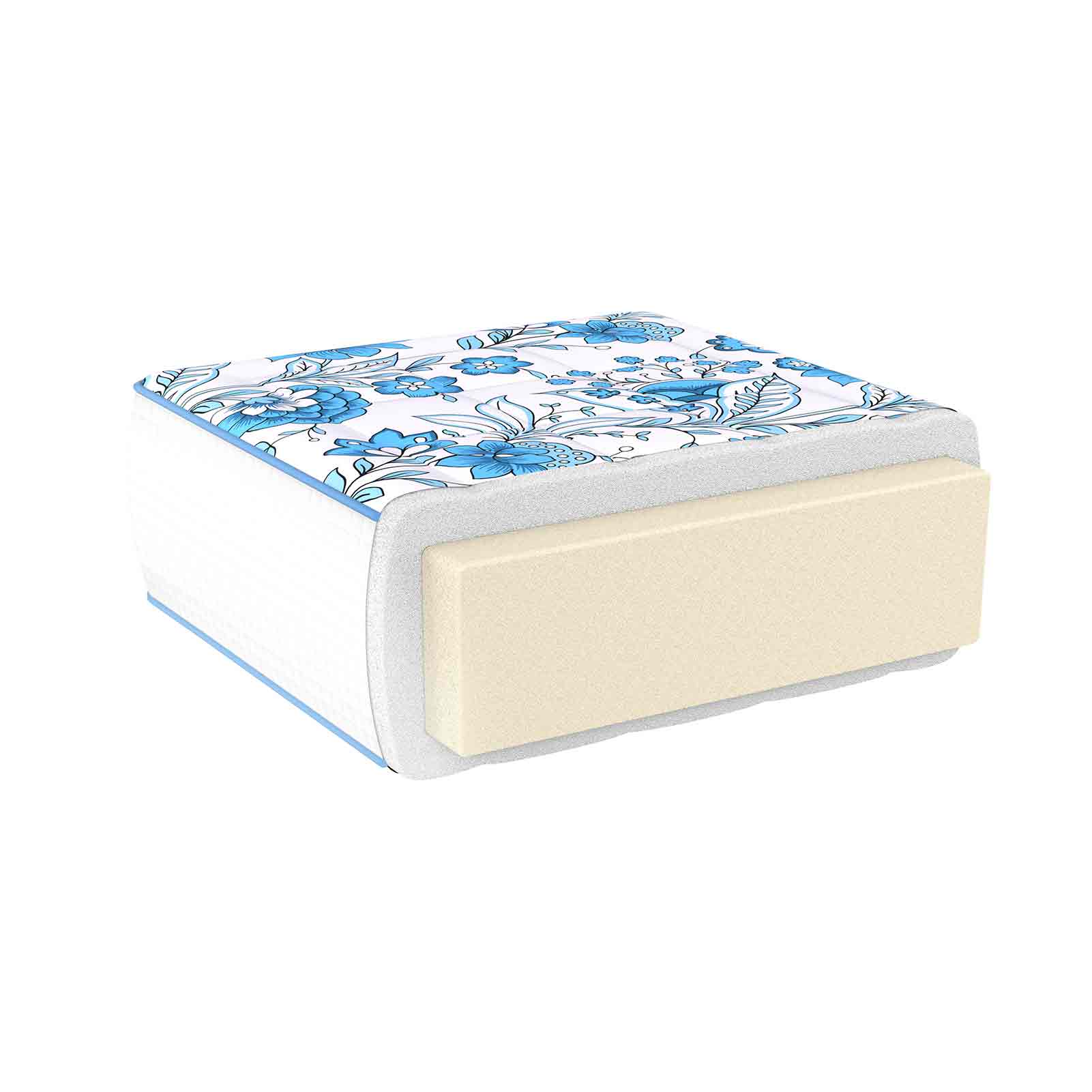 MAXYOYO Padded Japanese Floor Mattress - Floral Printed Futon Mattress & Folding Sleeping Pad for Guest Bed, Camping, Yoga & Meditation | Comfortable Floor Cushion for Small Spaces