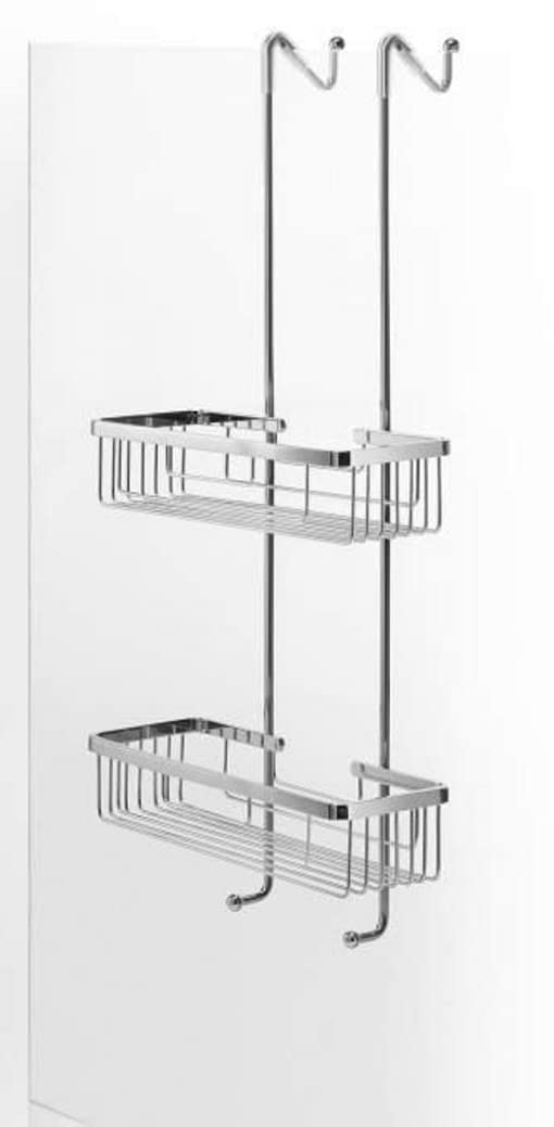 WS Bath Collections Filo Shower Basket - Rustproof Stainless Steel Bathroom Organizer for Shampoo, Soap & Accessories - Perfect for Shower, Bath Tub & Spa Organization