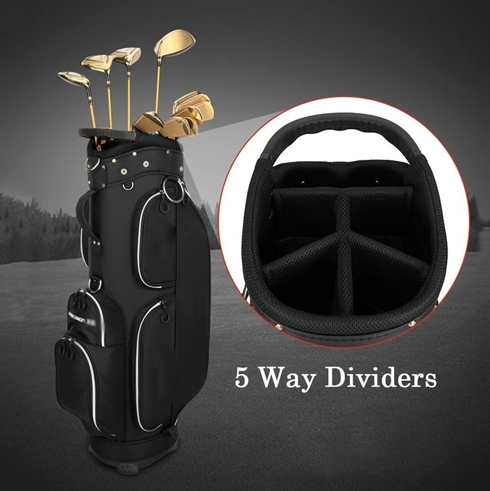 Lightweight Waterproof Golf Stand Bag for Men & Women - Durable Multifunctional Golf Club Bag with Easy Storage & Cleaning (Blue) - Perfect for Driving Range, Course & Travel