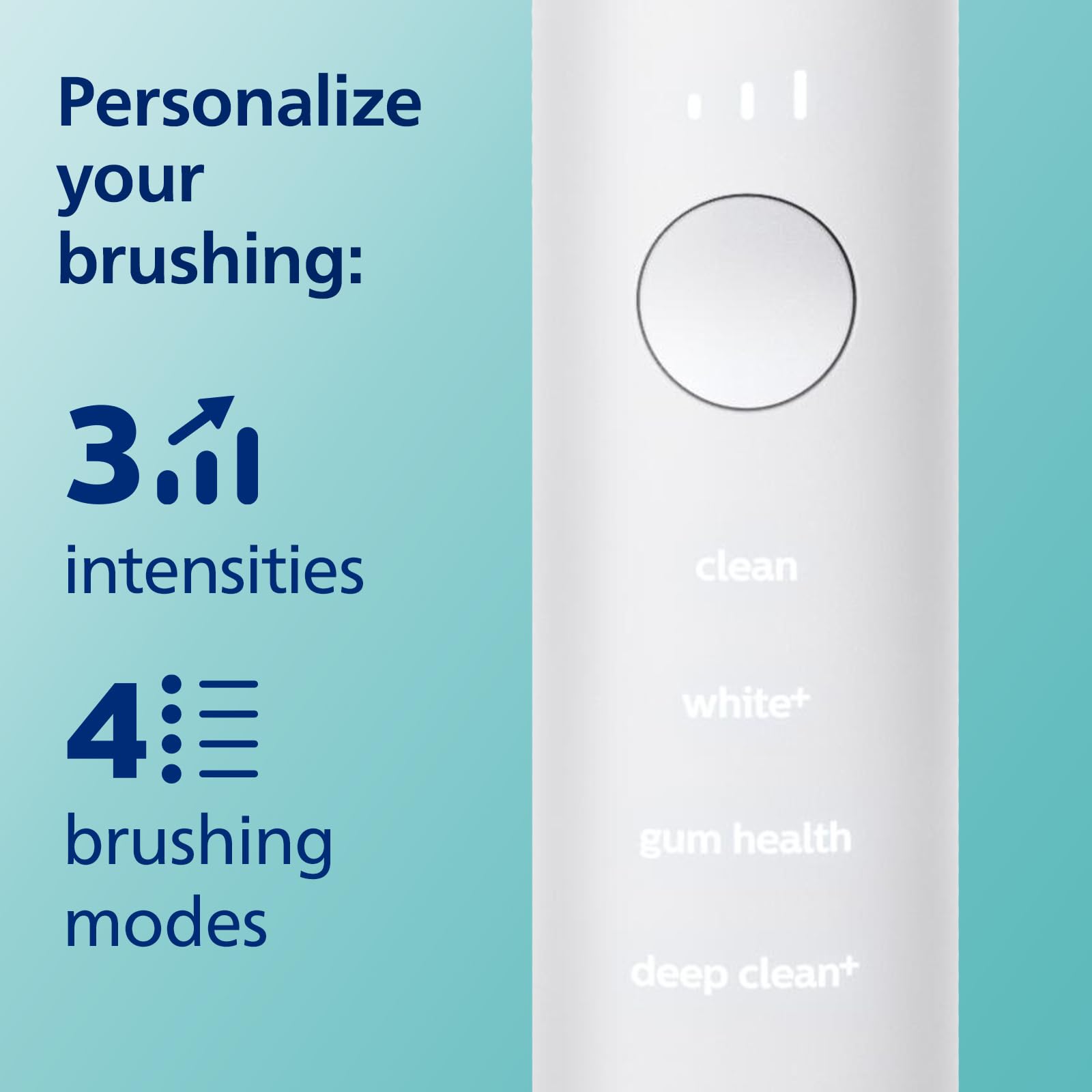 Philips Sonicare DiamondClean Smart 9300 Electric Toothbrush - Sonic Toothbrush with Bluetooth App, Pressure Sensor & Smart Brush Head Detection, 4 Modes & 3 Intensity Levels (White, HX9903/05) for Professional Dental Care & Teeth Whitening at Home