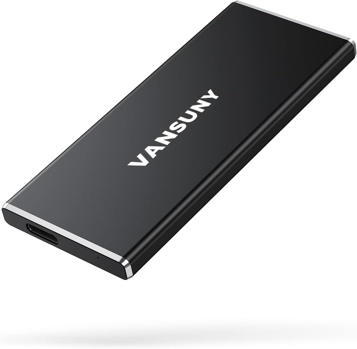 Vansuny 2TB Portable External SSD - USB 3.1 Gen2 Solid State Drive with 500MB/s Speed, Compact Metal USB-C External Hard Drive for PC, Laptop, Smartphone, Gaming & Photo Storage - Perfect for Travel, Work & Backup Solutions