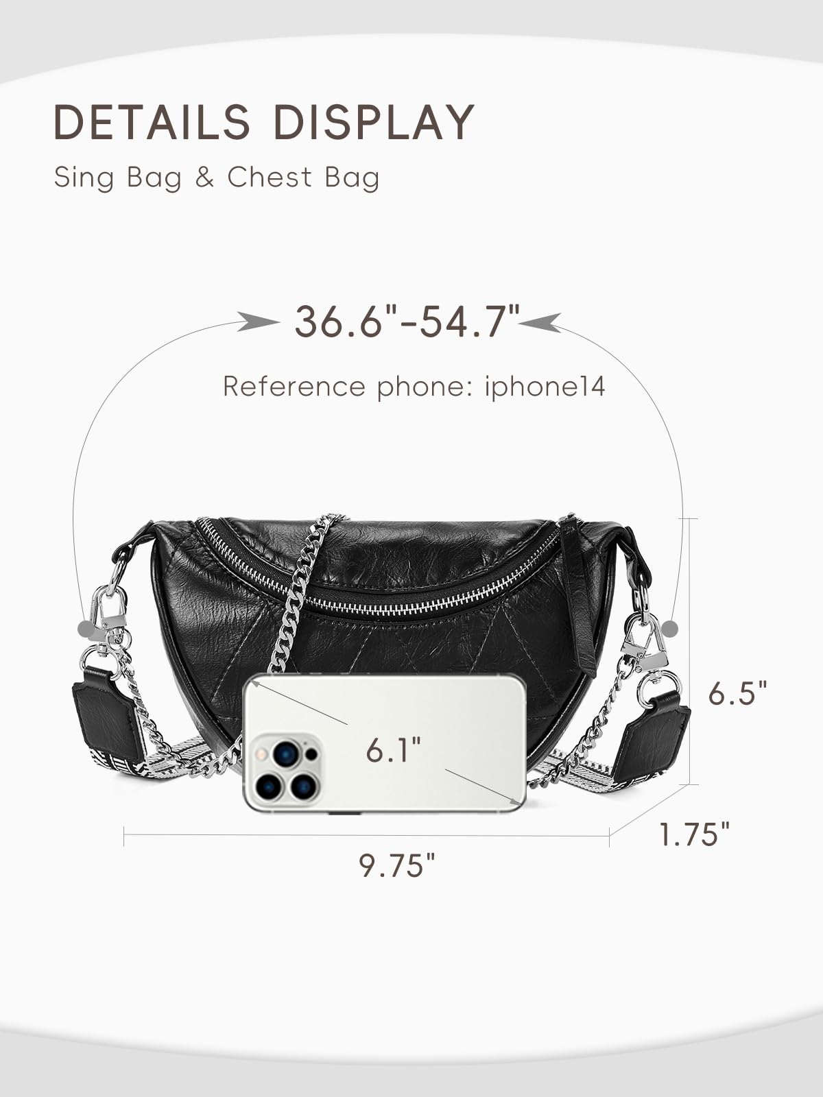 CLUCI Women's Leather Crossbody Bag - Stylish Fanny Pack & Sling Bag for Everyday Use, Travel, and Outdoor Activities