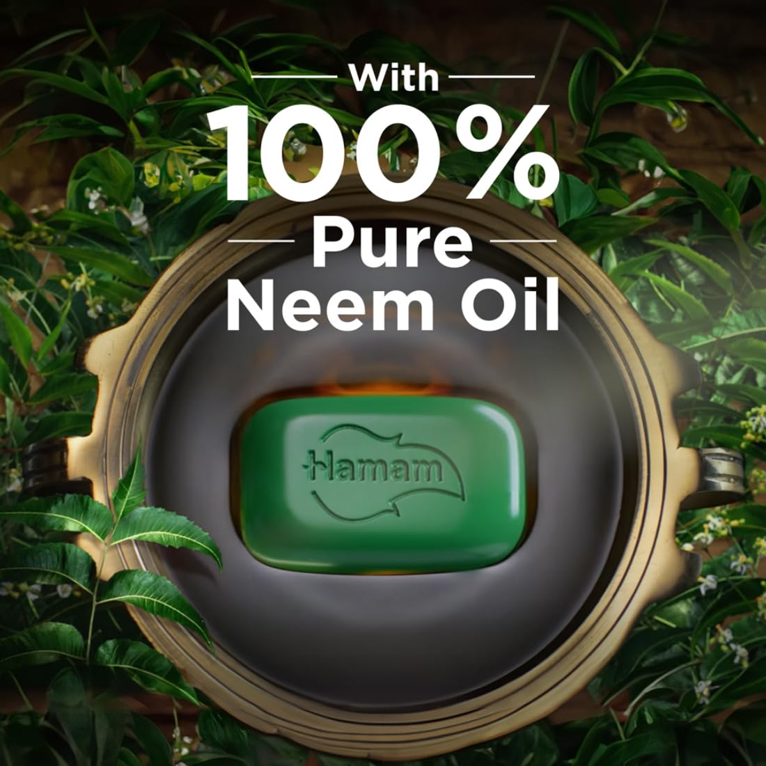 100% Pure Neem Oil Bathing Soap - 150g (Pack of 3) | Natural Herbal Body Soap for Healthy Skin | Paraben & Sulfate Free | Anti-Acne & Skin Protection | Ideal for Daily Cleansing & Sensitive Skin Care
