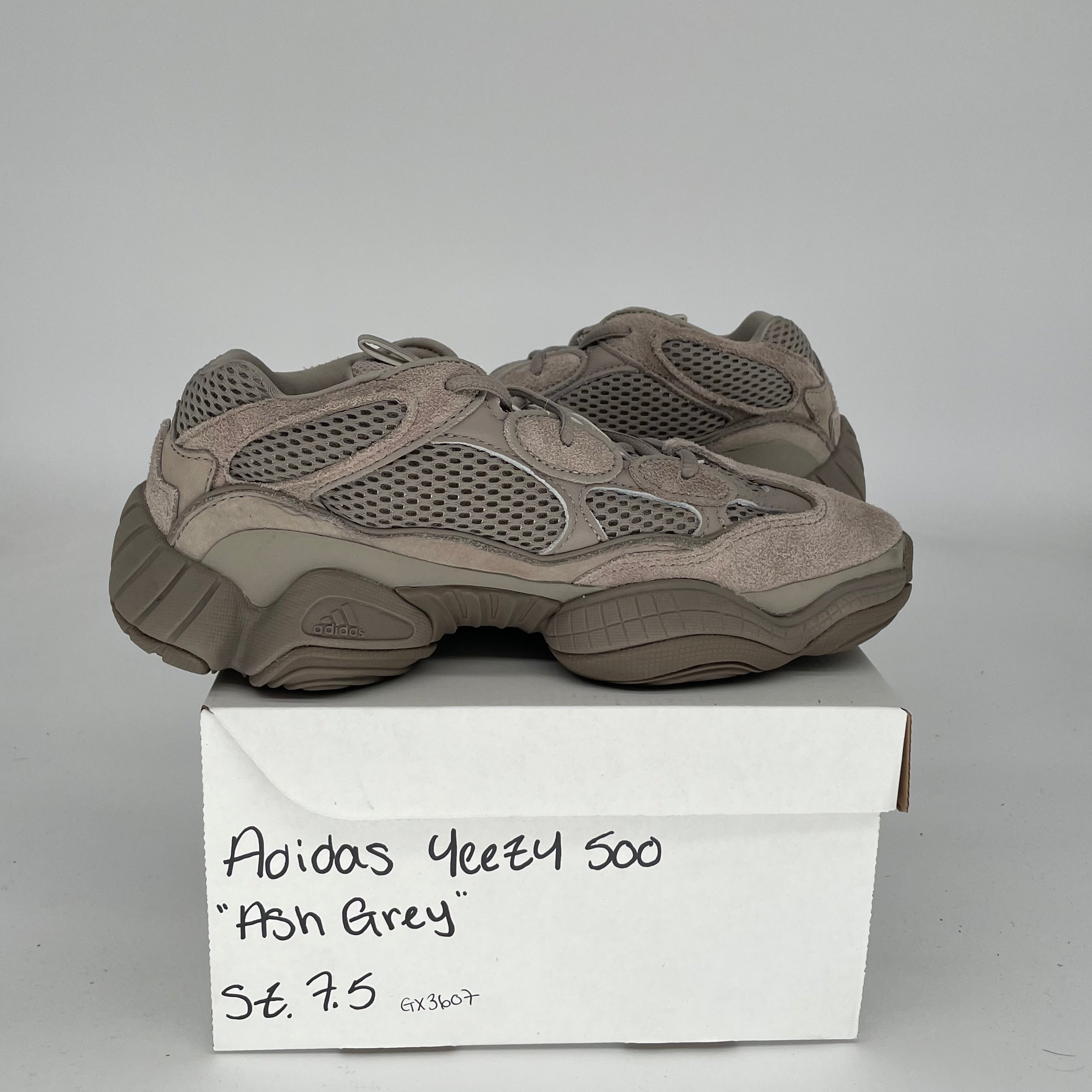 Adidas Yeezy 500 Ash Grey Sneakers - Men's Size 7.5 (GX3607) | Comfortable Running Shoes for Gym, Casual Wear & Street Style