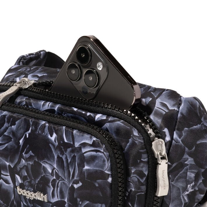 Baggallini On The Go Belt Bag Waist Pack - Hands-Free Crossbody Fanny Pack for Travel, Hiking & Running - Secure & Stylish Waist Wallet for Women & Men