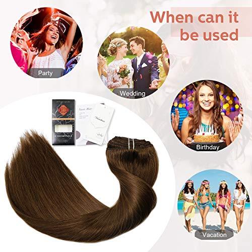 Premium 9A Brazilian Clip-In Human Hair Extensions - 7pcs Double Weft for Instant Volume & Length | Perfect for Weddings, Parties & Everyday Styling