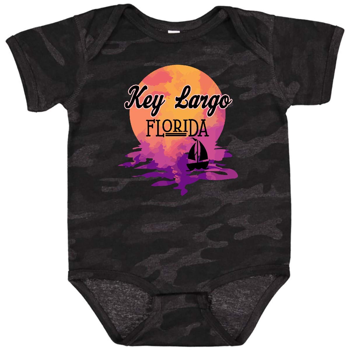 Inktastic Key Largo Florida Beach Vacation Baby Bodysuit - Cute Tropical Outfit for Infants & Toddlers - Perfect for Family Vacations, Beach Trips & Summer Photoshoots