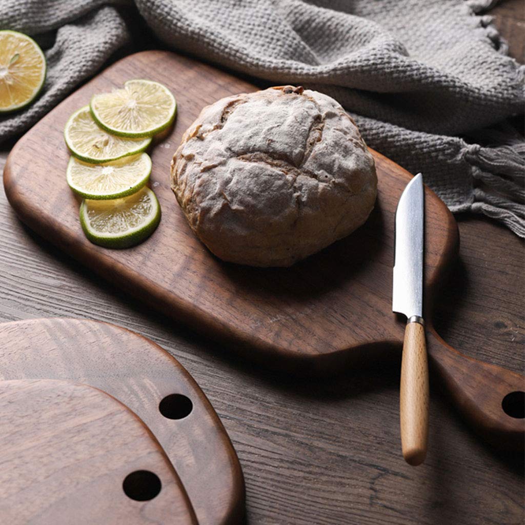 Premium Wooden Cutting Board with Handle - Natural Unpainted Hardwood Chopping Block for Bread, Fruits & Vegetables | Perfect for Kitchen Prep, Charcuterie Boards & Serving Trays (12x18 Inch)