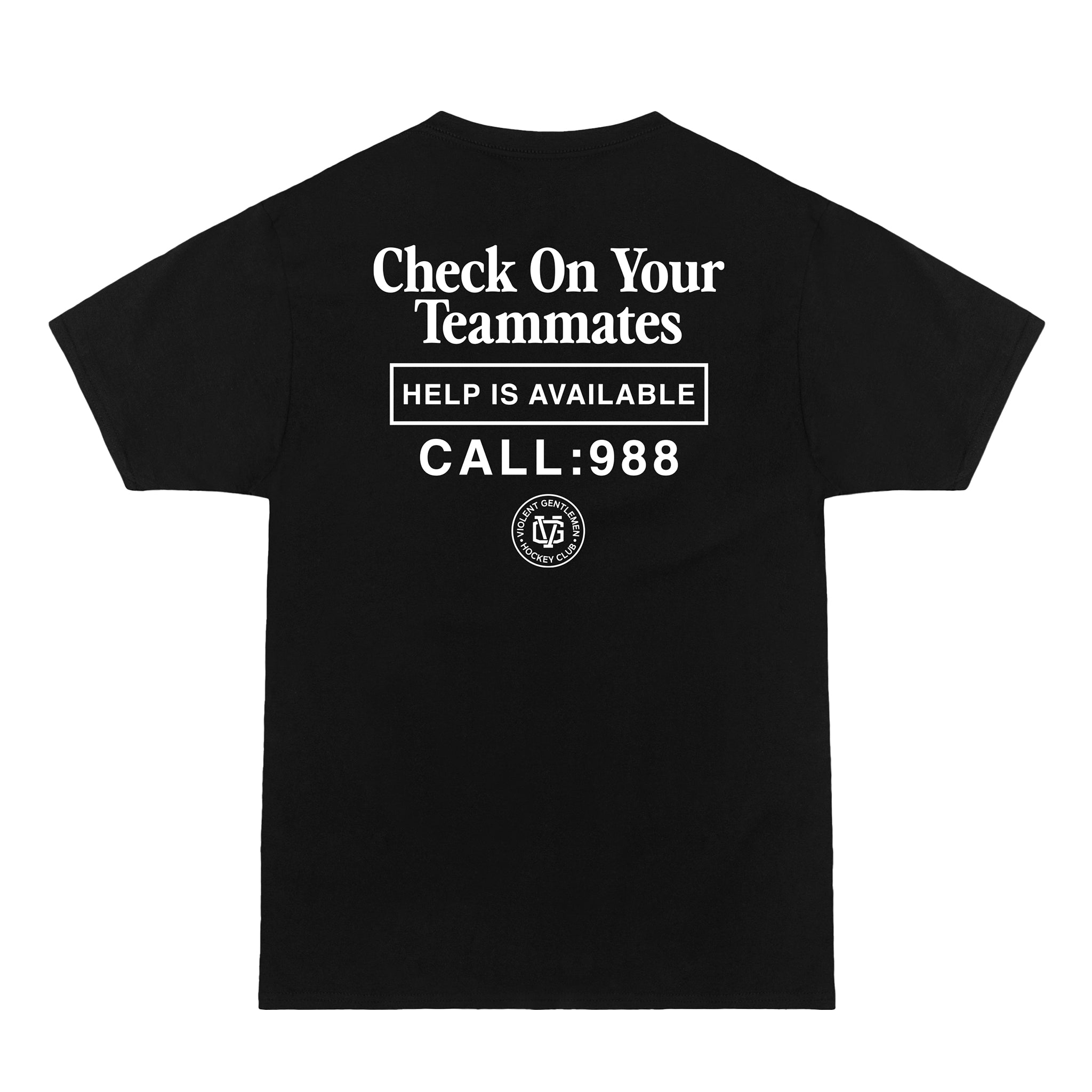Check On Your Teammates Premium Cotton T-Shirt - Soft & Comfortable Crewneck Tee for Sports Teams, Work Groups & Casual Wear