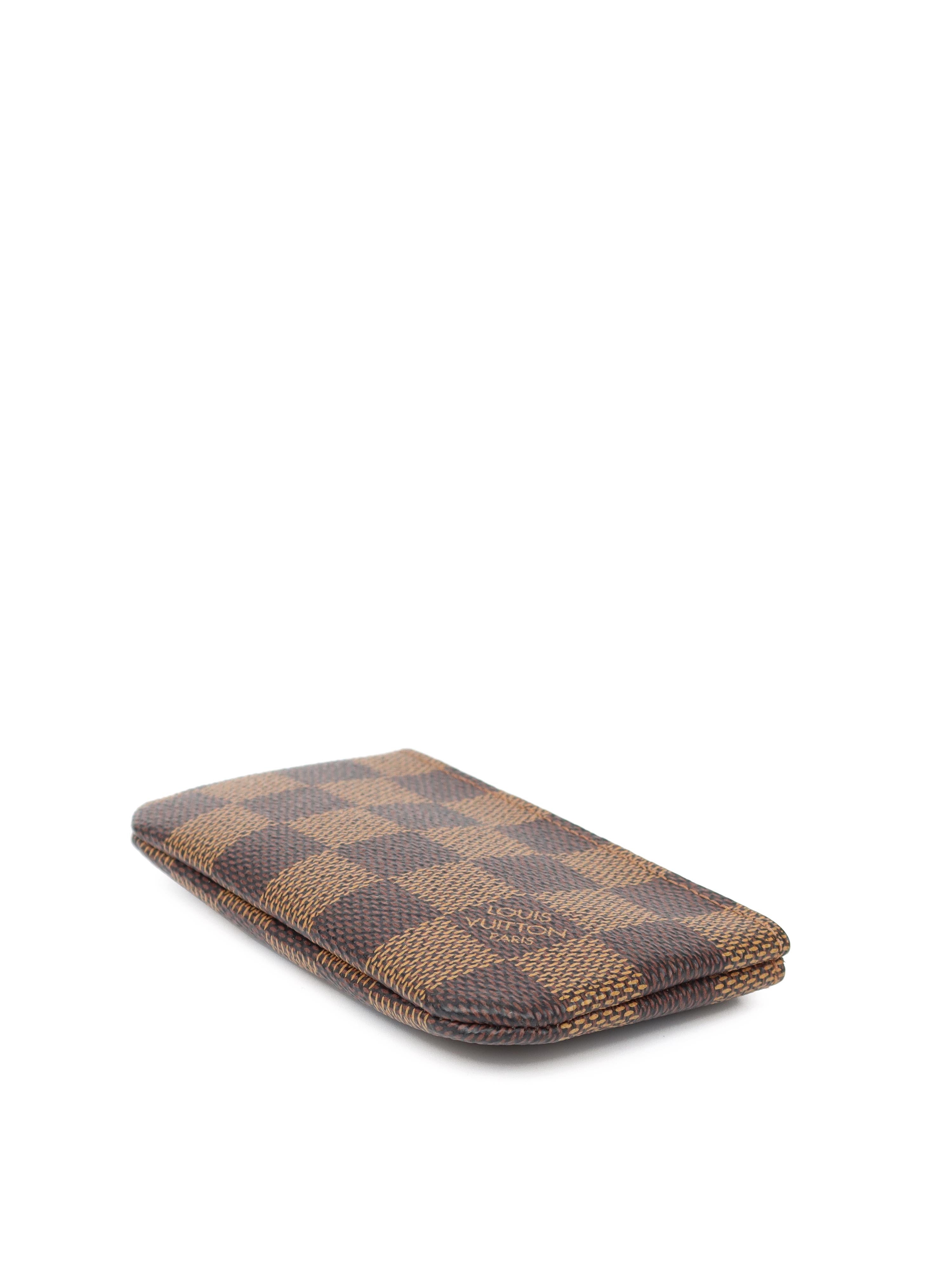 Louis Vuitton Damier Ebene Key Pouch - Genuine Leather Key Holder Wallet for Women & Men | Perfect for Organizing Keys, Cards & Coins | Ideal for Travel, Work & Everyday Use