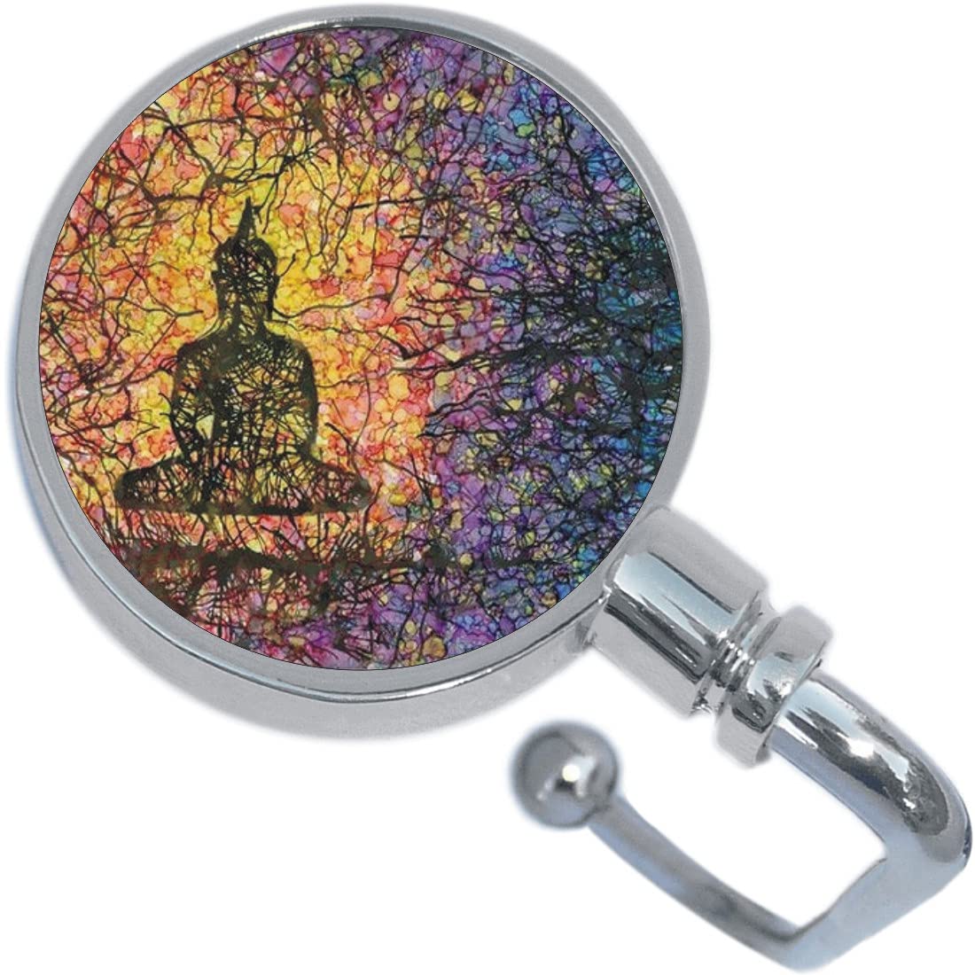 NewCharms Buddha Meditation Purse Hanger - Buddhist Prayer Beads & Spiritual Accessories for Car, Home, Office - Perfect for Stress Relief, Yoga, and Mindfulness Practice