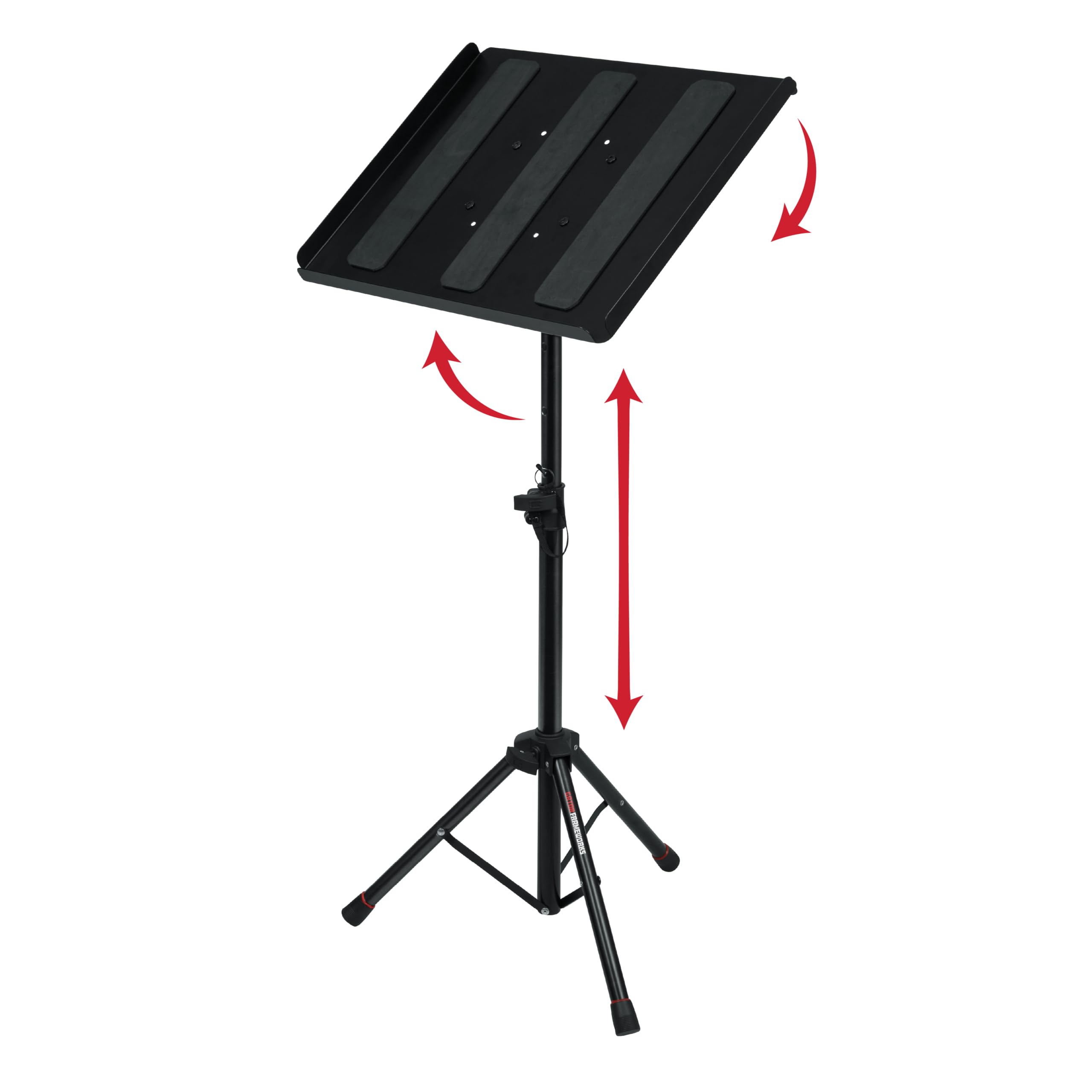 Gator Frameworks Adjustable Multi-Media Gear Stand with 100x100 VESA Mount | Height Adjustable 28-44