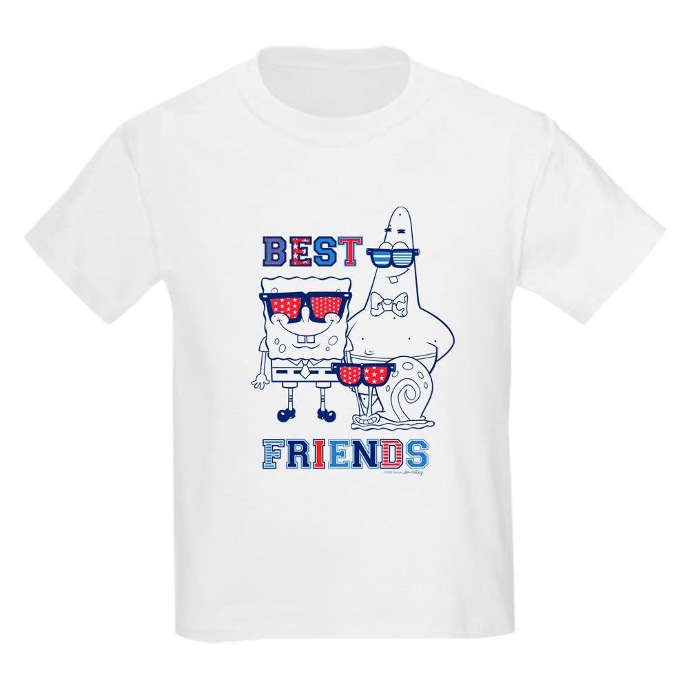 Spongebob Squarepants Best Friends Graphic Kids T-Shirt | Cartoon Character Tee for Boys & Girls | Fun Birthday Gift & Casual Wear