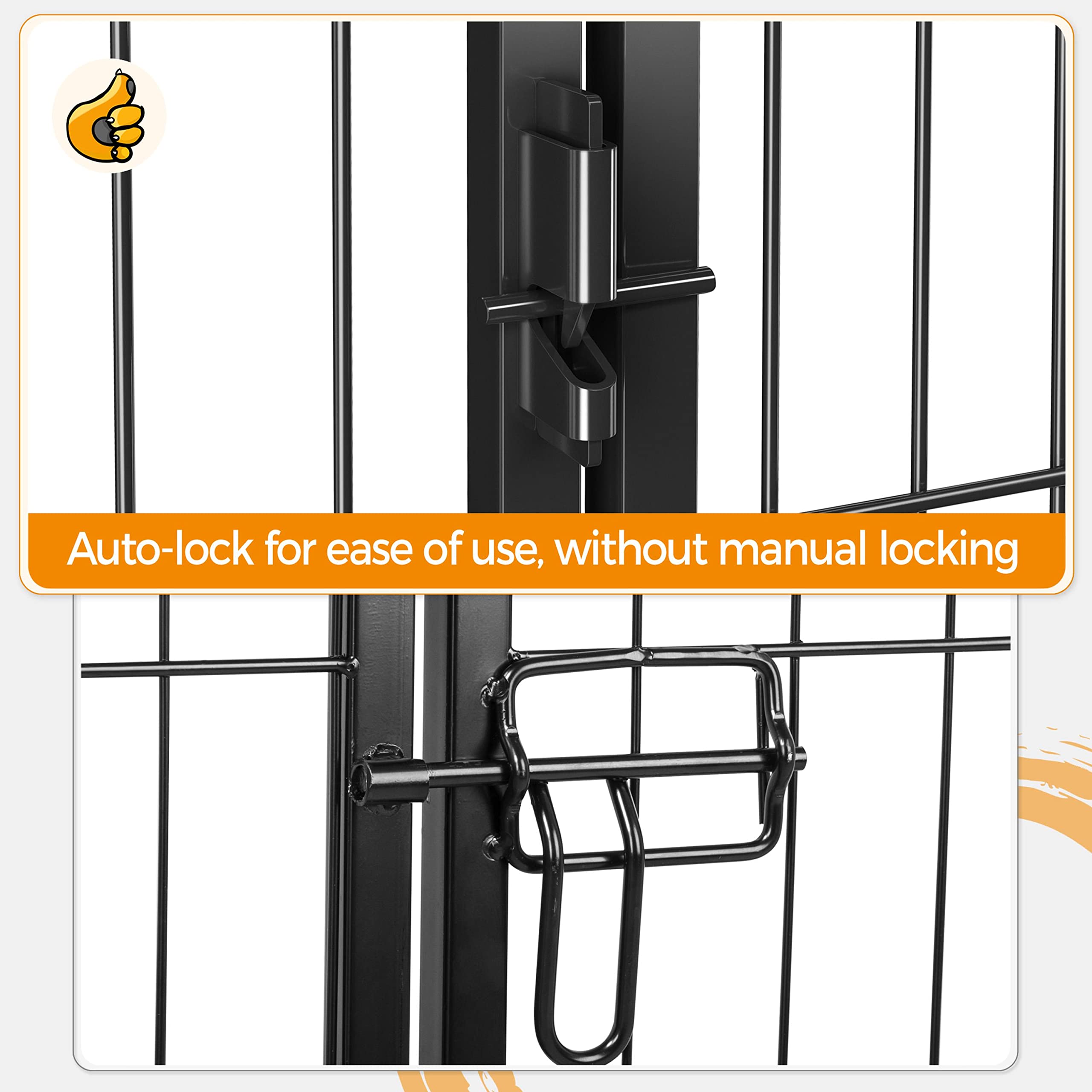Topeakmart 47 Inch 8 Panel Portable Dog Playpen - Indoor/Outdoor Puppy Exercise Pen & Pet Fence for Yard, RV Camping, Backyard, Travel, and Home Use
