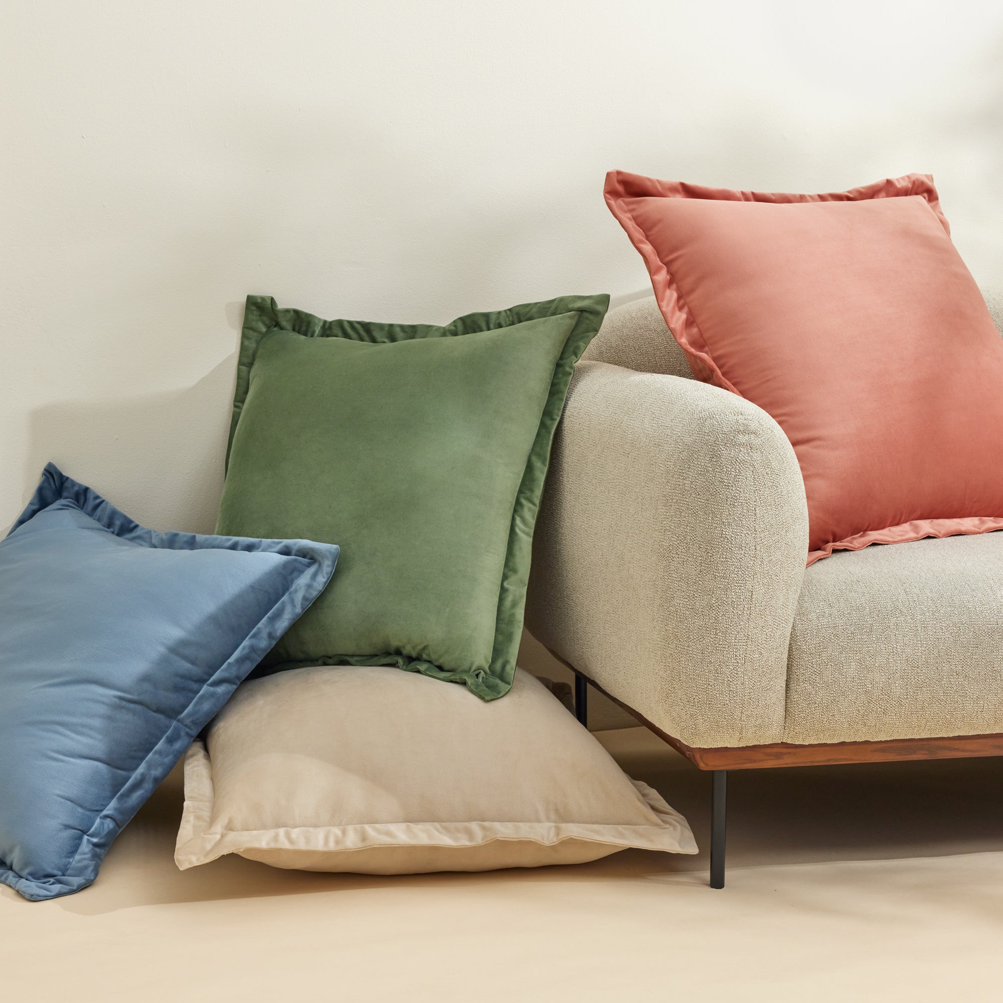 Premium Velvet Euro Sham Pillow Cover Set - 2 Piece Luxury Bedding for Home Decor | Soft & Elegant Bedroom Accent Pillows for Master Suite or Guest Room