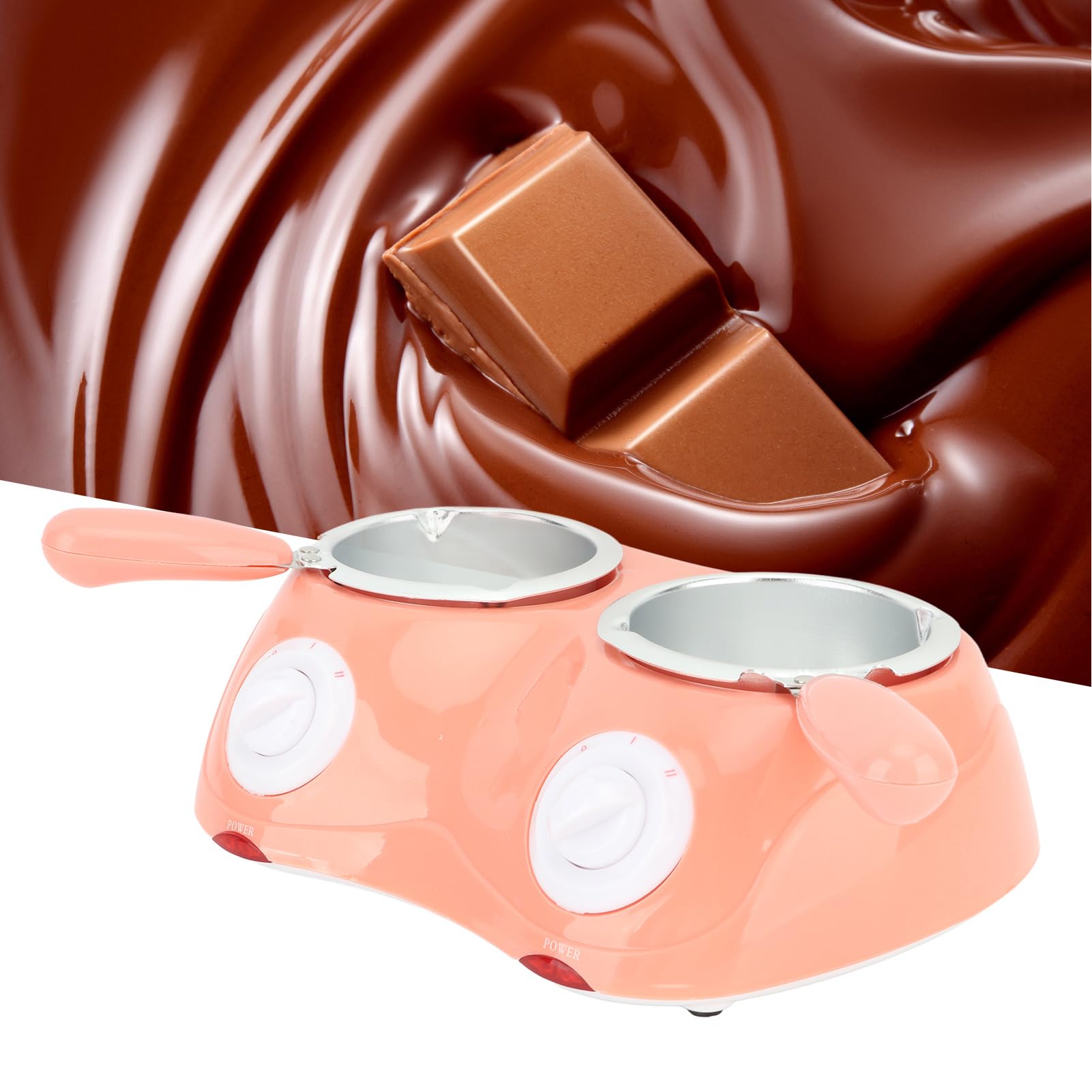 Electric Chocolate Melting Pot - Double Warmer Fondue Set for Melting Chocolate, Cheese, Butter & Candles | Perfect for Candy Making, DIY Desserts & Romantic Dinners at Home