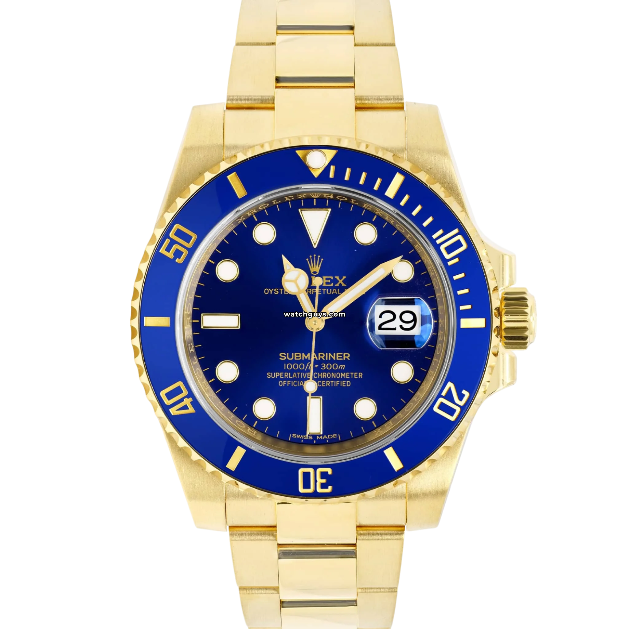Rolex Submariner 116618LB Blue Gold Men's Watch - Luxury Dive Watch for Swimming, Diving & Special Occasions