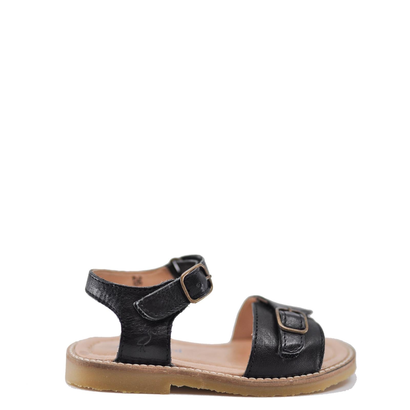 Petit Nord Black Velcro Sandals for Women - Comfortable Adjustable Straps - Perfect for Beach, Pool & Summer Walking