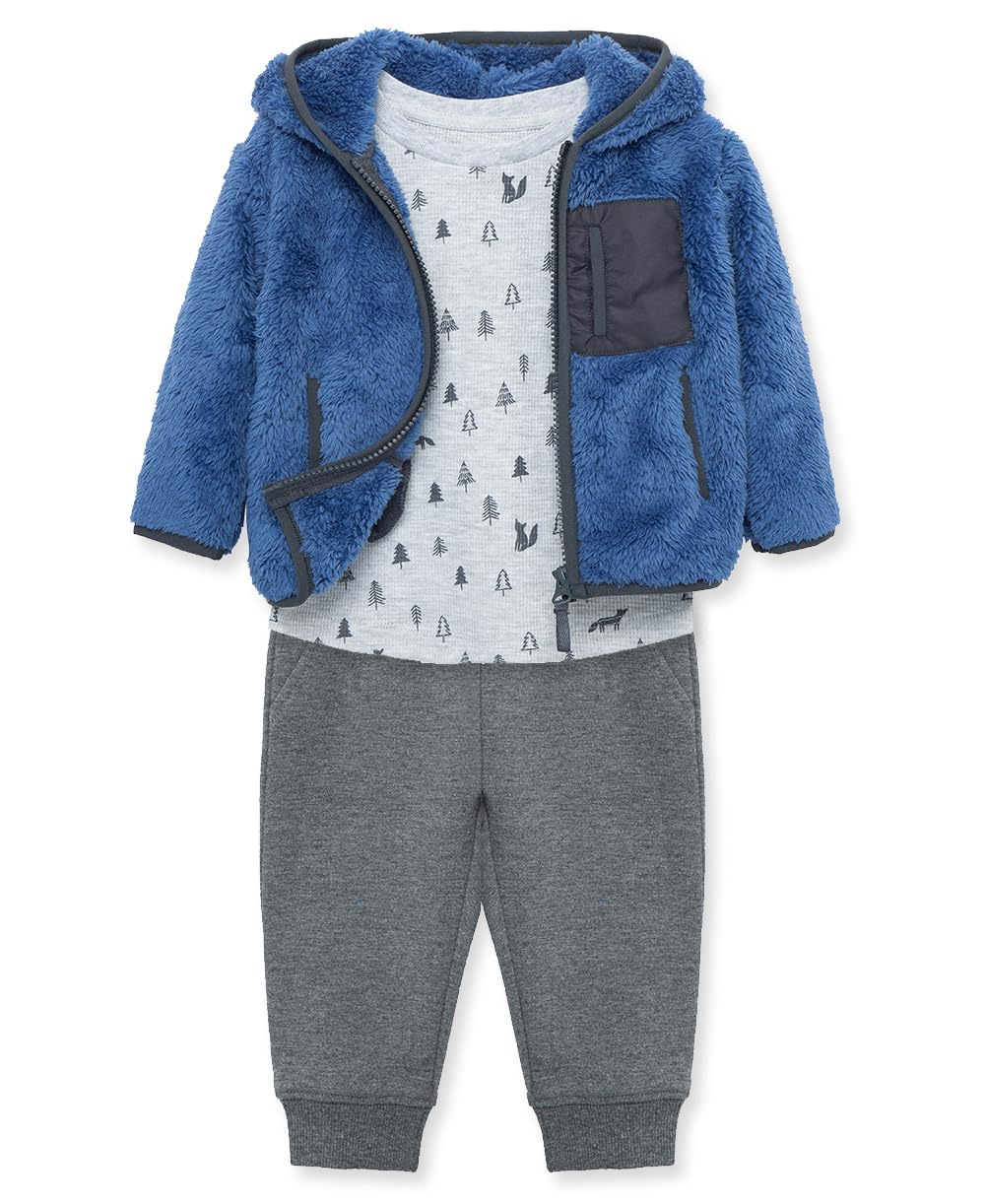 Little Me Baby Clothes 3-Piece Outfit Set - Jacket, Shirt & Pants for Newborns & Toddlers | Soft Cotton Comfort Wear for Playdates, Family Photos & Special Occasions