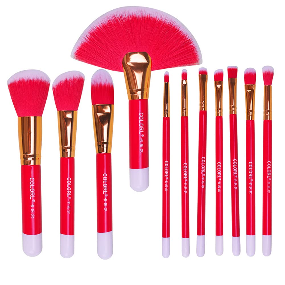 Premium 11-Piece Makeup Brush Set - Synthetic Kabuki Brushes for Foundation, Powder, Blush & Eyeshadow | Professional Cosmetic Brush Kit with Wooden Handle & Aluminum Ferrule | Ideal for Beginners & Makeup Artists | Perfect for Daily Makeup, Contouring & Full Face Application | Includes Travel Case