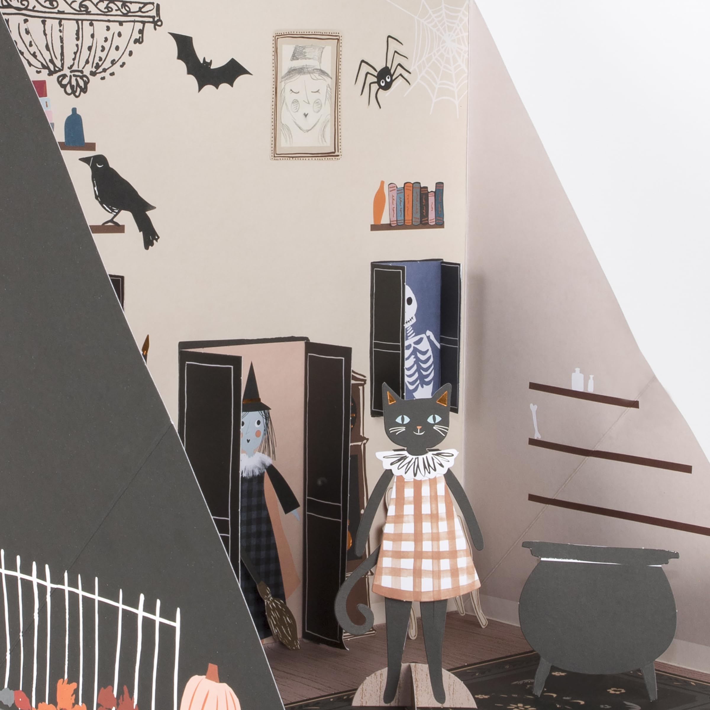 Meri Meri Halloween Paper Play House - DIY Haunted House Craft Kit for Kids, Spooky Party Decor, Pack of 1 | Perfect for Halloween Parties, Classroom Activities & Creative Play