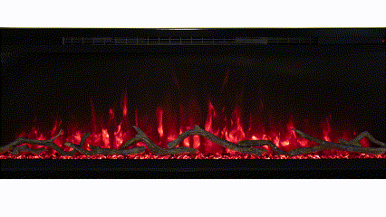 Modern Flames Spectrum Slimline Ultra Slim Electric Fireplace - Space-Saving Wall Mounted Heater for Living Room, Bedroom & Office