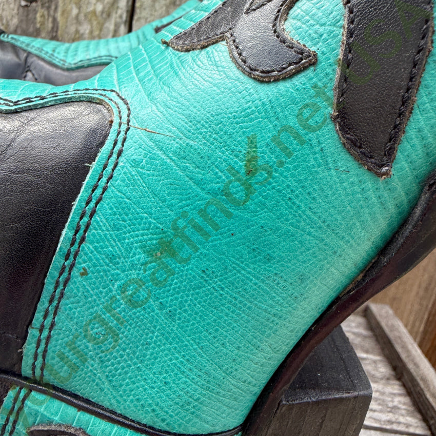 Sundance Flings Black & Turquoise Western Boots for Women - Cowgirl Boots Size 7 | Perfect for Country Dancing, Rodeos & Western Fashion Outfits