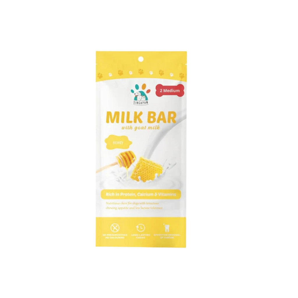 Singapaw Goat Milk Dental Chews for Dogs - Small & Medium Size | Natural Coconut, Pandan, Peanut, Strawberry & Honey Flavors | Promotes Oral Health & Fresh Breath | Perfect for Training Rewards and Daily Teeth Cleaning