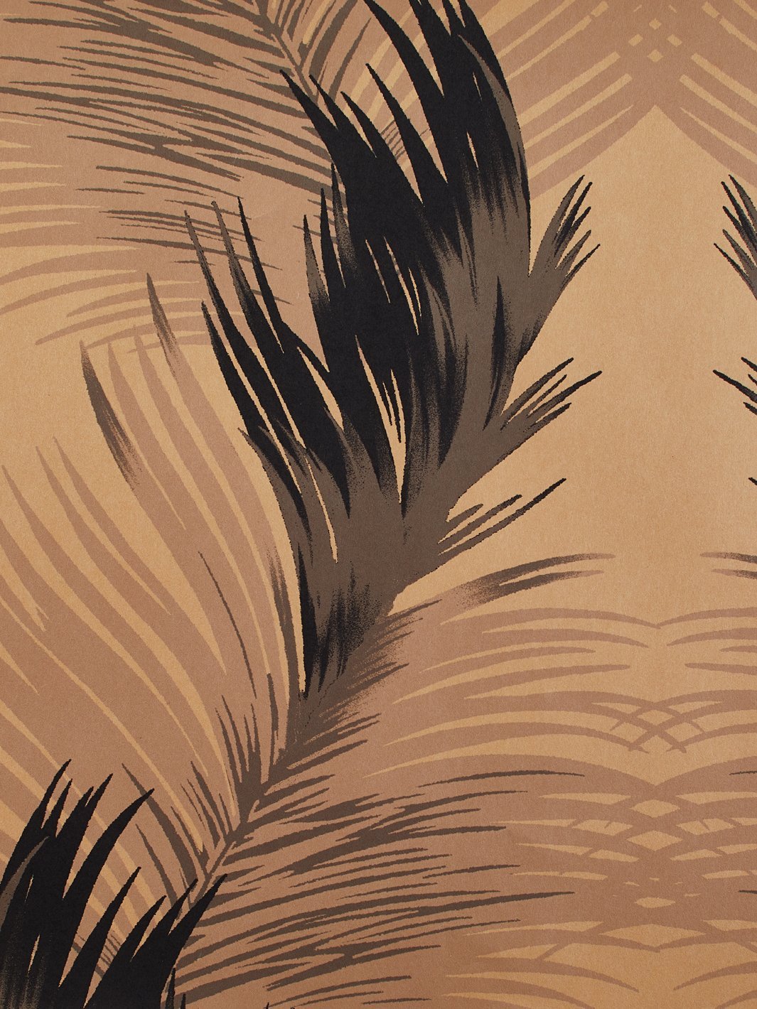 Nathan Turner Belafonte Palm Black Kraft Wallpaper - Premium Peel and Stick Wallpaper for Living Room, Bedroom, and Home Decor
