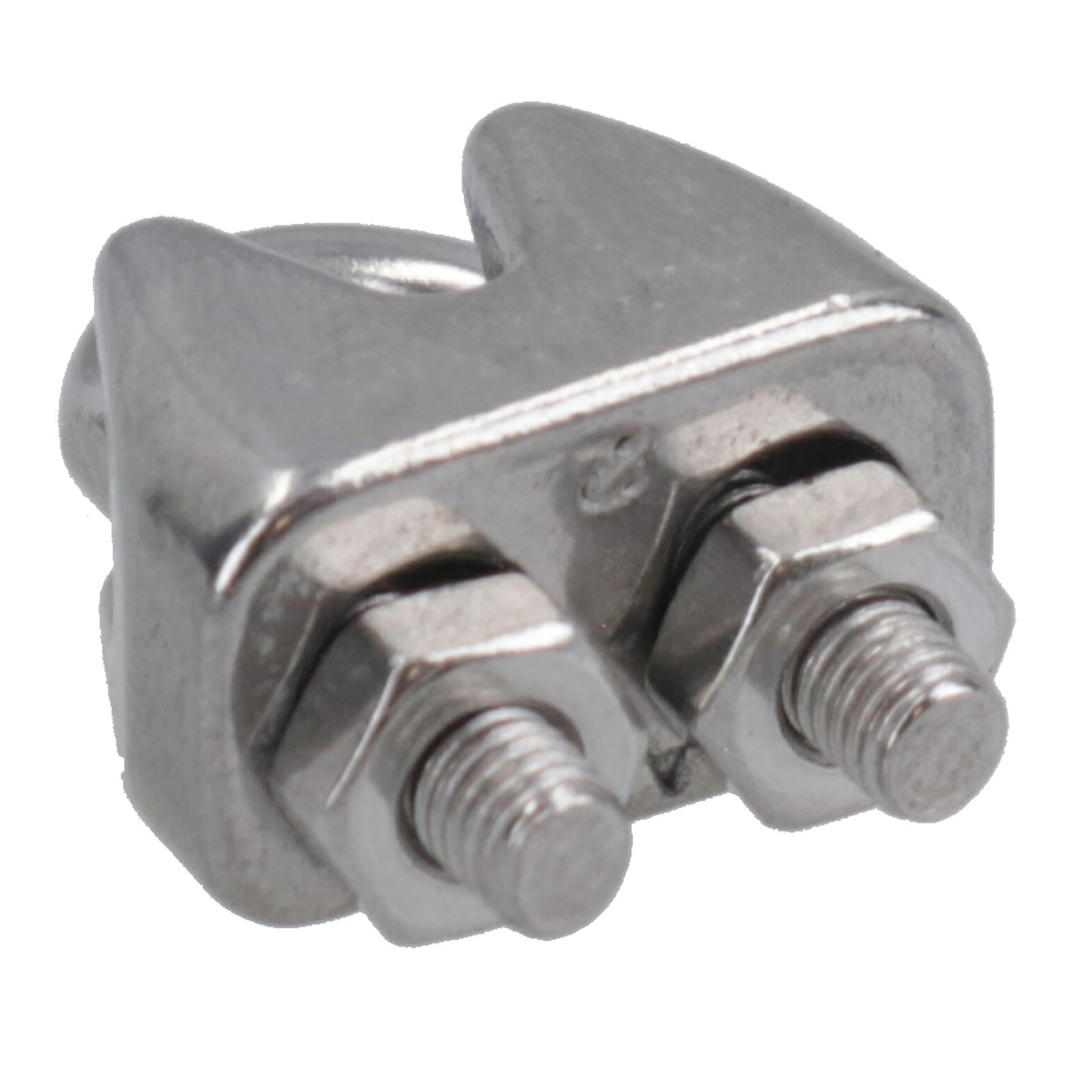 AB Tools 2mm Stainless Steel 316 Marine Grade Wire Rope Clamps (10 Pack) - Heavy Duty Cable Grips for Boating, Rigging & Outdoor Applications