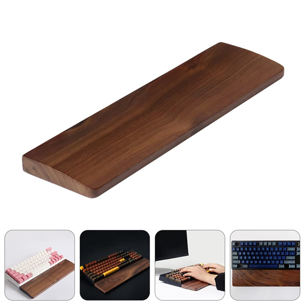 Ergonomic Wooden Keyboard Wrist Rest - Comfortable Hand & Wrist Support Pad for Laptop & Computer - Perfect for Office, Gaming & Long Typing Sessions