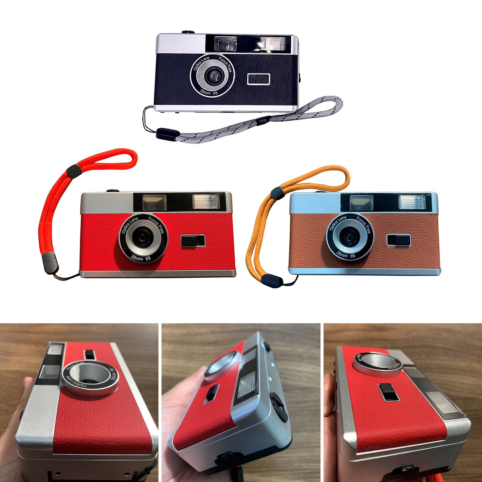 Vintage 35mm Film Camera with Built-in Flash - Reusable Classic Film Camera for Photography Enthusiasts | Perfect for Street Photography, Travel & Retro Shooting