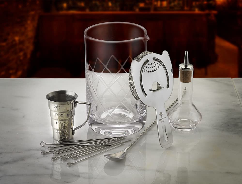 Premium Barfly Cocktail Kit - Stainless Steel Manhattan Cocktail Set for Home Bars & Mixology Enthusiasts | Perfect for Parties, Gifts & Professional Bartenders