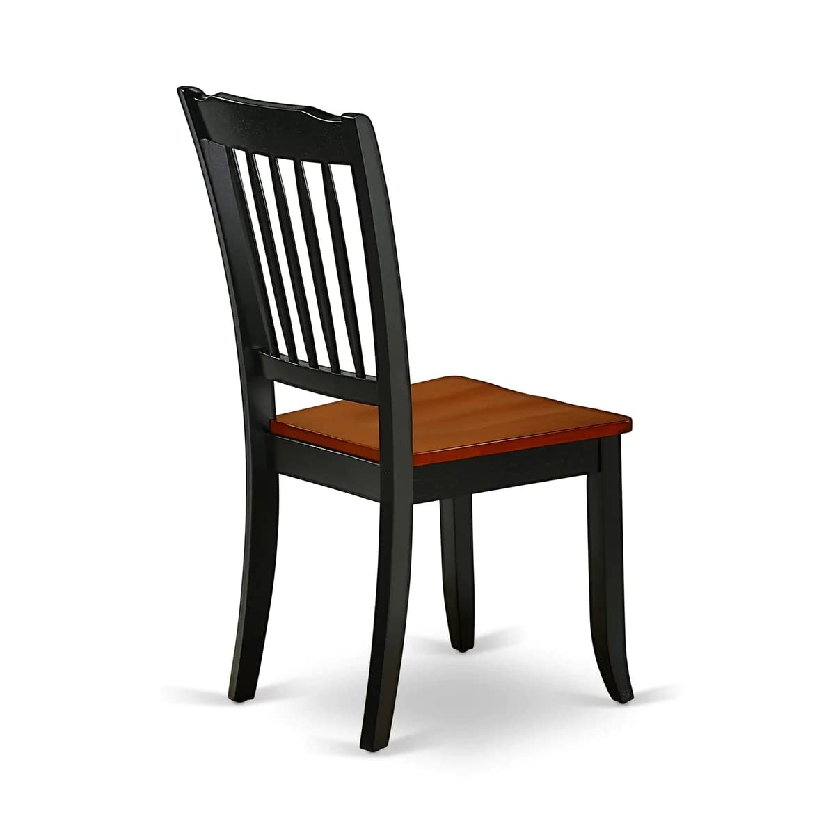 East West Furniture MZDA5-BCH-W 5-Piece Black & Cherry Dining Set with Drop-Leaf Table (36x54 Inch) and 4 Chairs - Perfect for Small Kitchens, Breakfast Nooks & Compact Dining Spaces