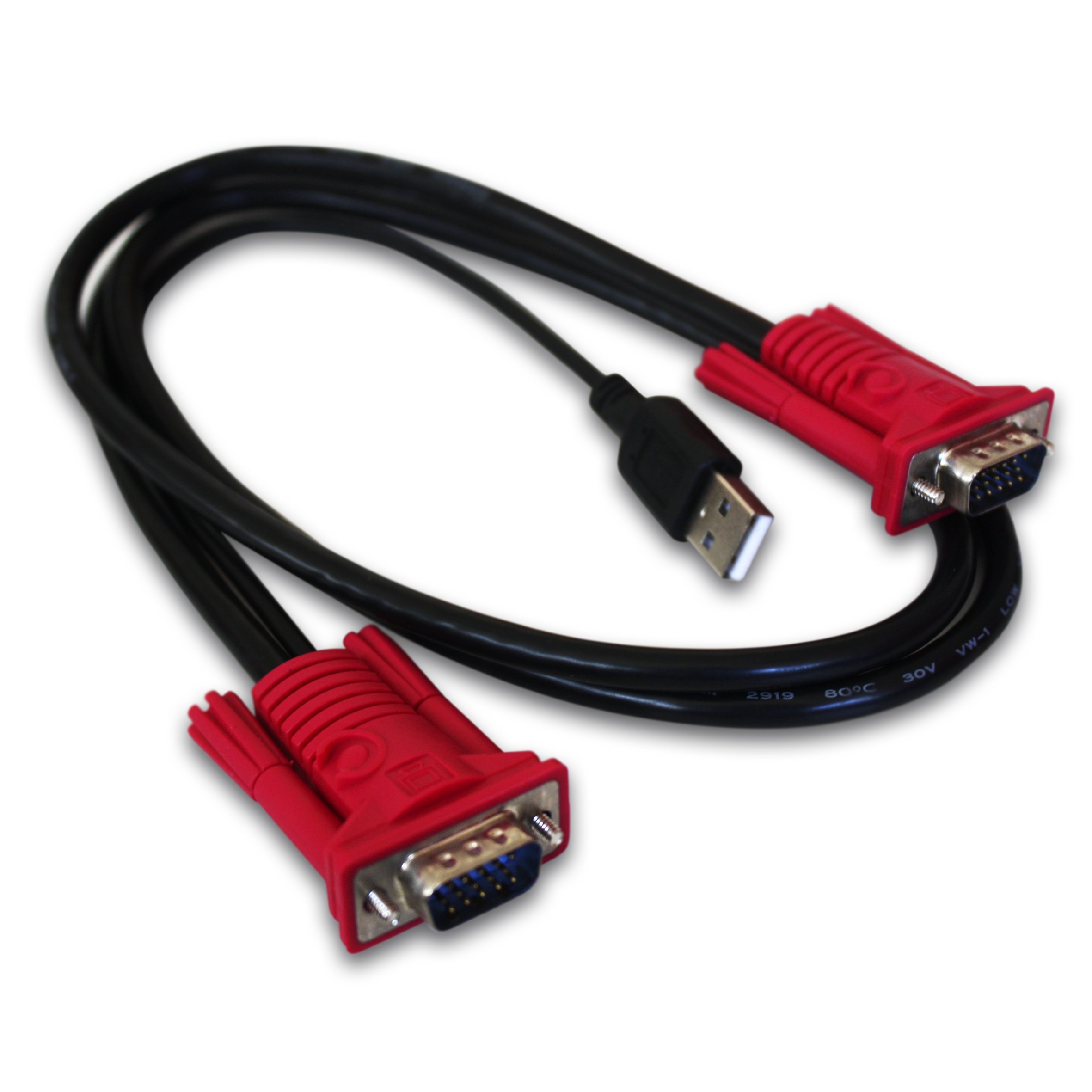 2 Port USB KVM Switch Kit - Black | Dual Monitor Keyboard Video Mouse Switcher for PC & Mac | Home Office & Gaming Setup